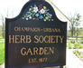 The Champaign-Urbana Herb Society garden sign